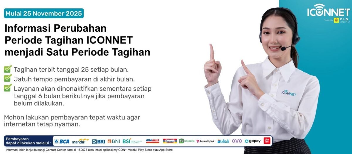 Daftar Pasang Iconnet PLN Jawa Tengah & DI Yogyakarta